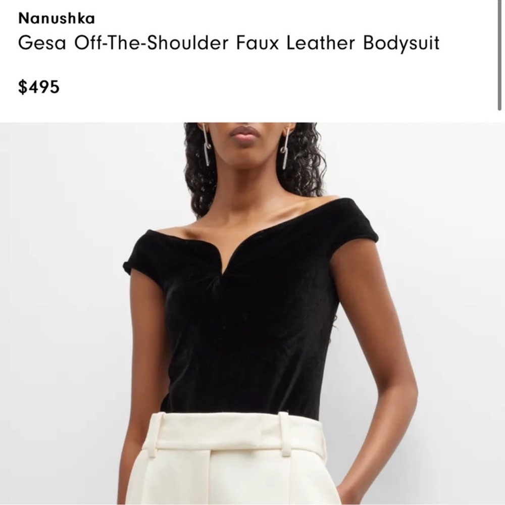 Nanushka Gesa Velvet Bodysuit